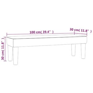 vidaXL Bänk mörkbrun 100x30x30 cm tyg - Bild 7