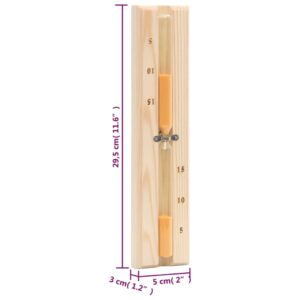 vidaXL 2-i-1 Bastutermometer & hygrometer sandur set massiv furu - Bild 11