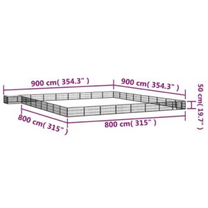 vidaXL Hundbur 36 paneler svart 100x50 cm pulverlackerat stål - Bild 6
