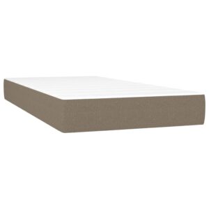 vidaXL Pocketresårmadrass taupe 100x200x20 cm tyg - Bild 2