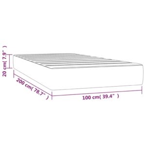 vidaXL Pocketresårmadrass vit 100x200x20 cm konstläder - Bild 7