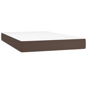 vidaXL Pocketresårmadrass brun 120x200x20 cm konstläder - Bild 2