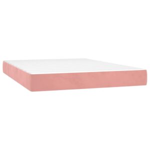 vidaXL Pocketresårmadrass rosa 140x200x20 cm sammet - Bild 2