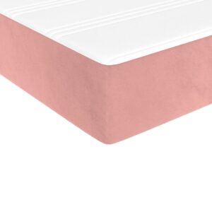 vidaXL Pocketresårmadrass rosa 140x200x20 cm sammet - Bild 5