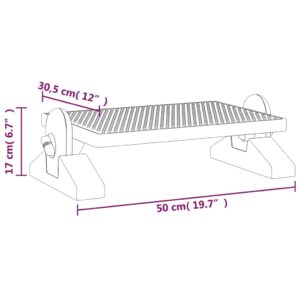 vidaXL Fotstöd svart 50x30,5x17 cm - Bild 8