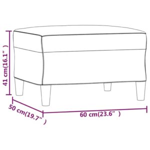 vidaXL Fotpall cappuccino 60x50x41 cm konstläder - Bild 7