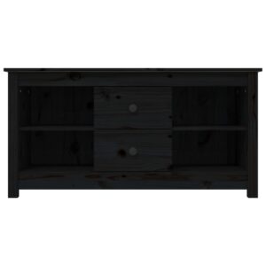 vidaXL Tv-bänk svart 103x36,5x52 cm massiv furu - Bild 3