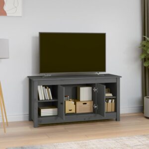 vidaXL Tv-bänk grå 103x36,5x52 cm massiv furu - Bild 6