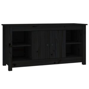 vidaXL Tv-bänk svart 103x36,5x52 cm massiv furu - Bild 2