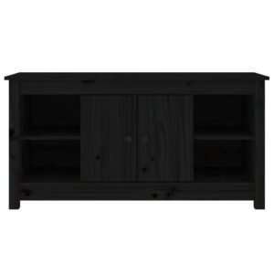 vidaXL Tv-bänk svart 103x36,5x52 cm massiv furu - Bild 3