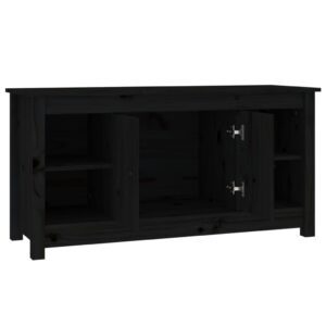 vidaXL Tv-bänk svart 103x36,5x52 cm massiv furu - Bild 4