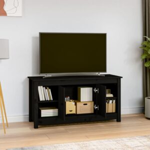 vidaXL Tv-bänk svart 103x36,5x52 cm massiv furu - Bild 6