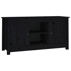 vidaXL Tv-bänk svart 103x36,5x52 cm massiv furu - Bild 2