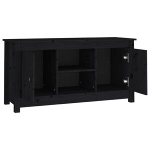 vidaXL Tv-bänk svart 103x36,5x52 cm massiv furu - Bild 4