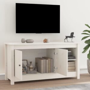 vidaXL Tv-bänk vit 103x36,5x52 cm massiv furu - Bild 6