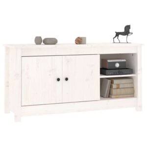 vidaXL Tv-bänk vit 103x36,5x52 cm massiv furu - Bild 8