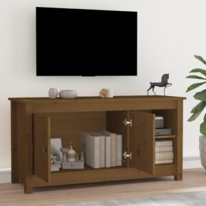 vidaXL Tv-bänk honungsbrun 103x36,5x52 cm massiv furu - Bild 6