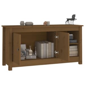 vidaXL Tv-bänk honungsbrun 103x36,5x52 cm massiv furu - Bild 7