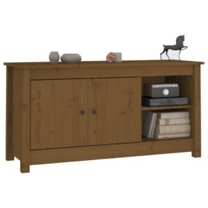 vidaXL Tv-bänk honungsbrun 103x36,5x52 cm massiv furu - Bild 8