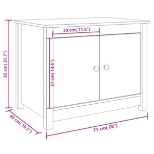 vidaXL Soffbord vit 71x49x55 cm massiv furu - Bild 11