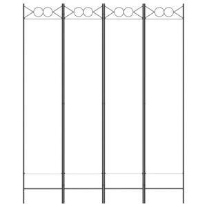 vidaXL Rumsavdelare 4 paneler vit 160x200 cm tyg - Bild 3