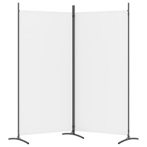 vidaXL Rumsavdelare 2 panel vit 175x180 cm tyg - Bild 5