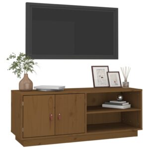 vidaXL Tv-bänk honungsbrun 105x34x40 cm massiv furu - Bild 4