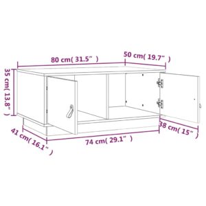 vidaXL Soffbord svart 80x50x35 cm massiv furu - Bild 10