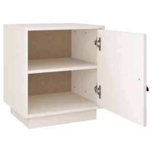 vidaXL Sängbord vit 40x34x45 cm massivt furuträ - Bild 7