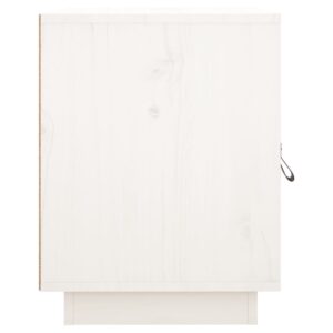 vidaXL Sängbord vit 40x34x45 cm massivt furuträ - Bild 8