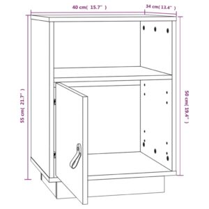 vidaXL Sängbord 2 st vit 40x34x55 cm massiv furu - Bild 10