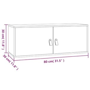 vidaXL Väggskåp vit 80x30x30 cm massiv furu - Bild 11