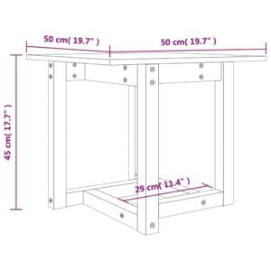 vidaXL Soffbord vit 50x50x45 cm massiv furu - Bild 7