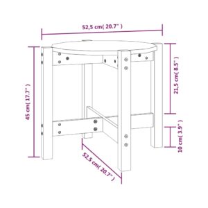 vidaXL Soffbord Ø 52,5x45 cm massiv furu - Bild 8