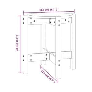 vidaXL Soffbord grå Ø 42,5x45 cm massiv furu - Bild 8