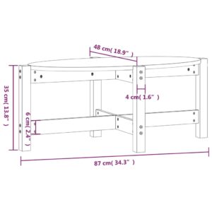 vidaXL Soffbord svart 87x48x35 cm massiv furu - Bild 8