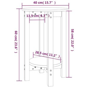 vidaXL Soffbord vit Ø 40x60 cm massiv furu - Bild 8