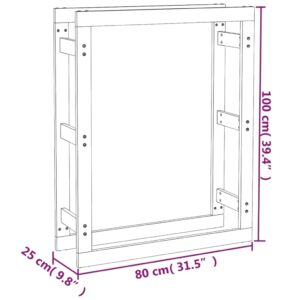 vidaXL Vedställ 80x25x100 cm massiv furu - Bild 8