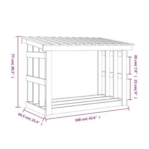 vidaXL Vedställ vit 108x64,5x77 cm massiv furu - Bild 8