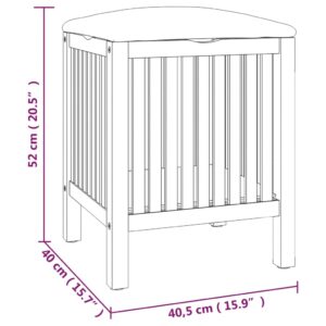 vidaXL Badrumspall 40,5x40x52 cm massivt valnötsträ - Bild 8