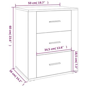 vidaXL Sängbord svart 50x36x60 cm konstruerat trä - Bild 10