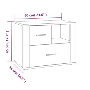 vidaXL Sängbord sonoma-ek 60x36x45 cm konstruerat trä - Bild 11