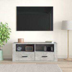 vidaXL Tv-bänk betonggrå 100x35x40 cm konstruerat trä - Bild 3