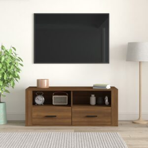 vidaXL Tv-bänk brun ek 100x35x40 cm konstruerat trä - Bild 3