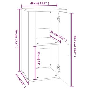 vidaXL Skåp betonggrå 40x33x70 cm konstruerat trä - Bild 10