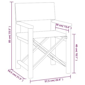 vidaXL Hopfällbara regissörsstolar 2 st massiv teak röd - Bild 10