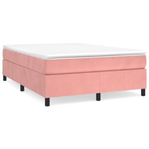 vidaXL Sängram rosa 140x190 cm sammet - Bild 2