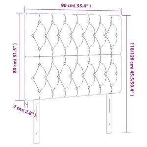 vidaXL Huvudgavlar 2 st svart 90x7x78/88 cm tyg - Bild 8