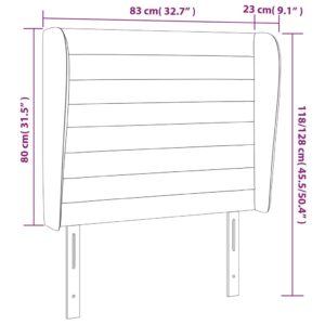 vidaXL Sänggavel med kanter mörkblå 83x23x118/128 cm sammet - Bild 9