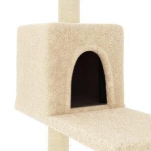 vidaXL Klösträd med klöspelare sisal gräddvit 96 cm - Bild 6